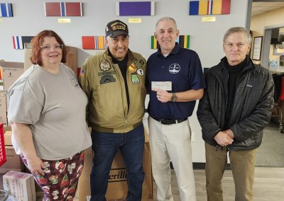 Donation from Abrams company, Burt’s Knights, Fourth Battalion, USABOT to Veterans Association of Bristol County