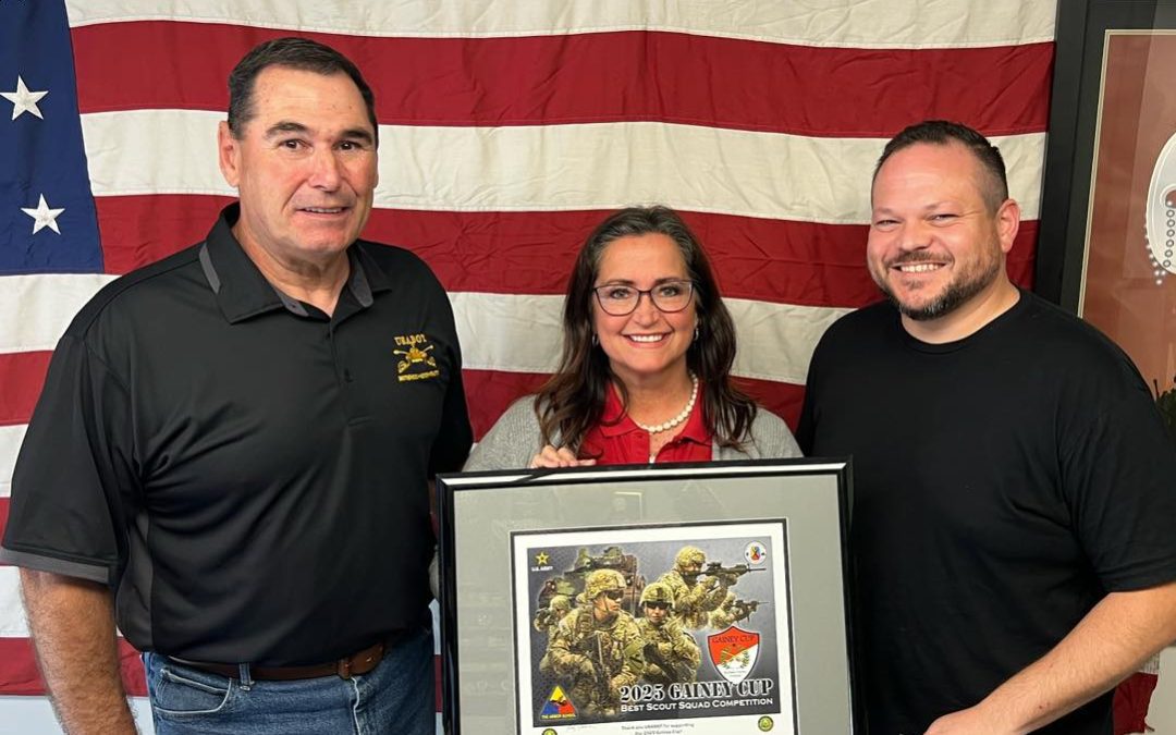 2025 Commander’s Coin and Gainey Cup /Jody Harmon Print Awarded to Soldiers Wish Foundation